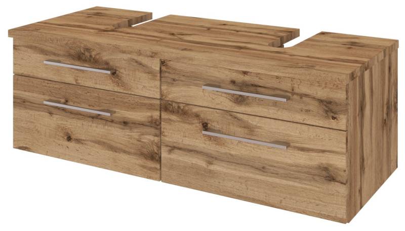 HELD MÖBEL Unterschrank Unterbeckenschrank Davos 120 cm Wotaneiche/Wotaneiche von HELD MÖBEL