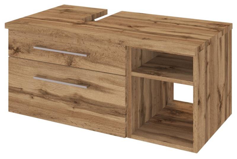 HELD MÖBEL Unterschrank Unterbeckenschrank Davos 90 cm (links) Wotaneiche/Wotaneiche von HELD MÖBEL