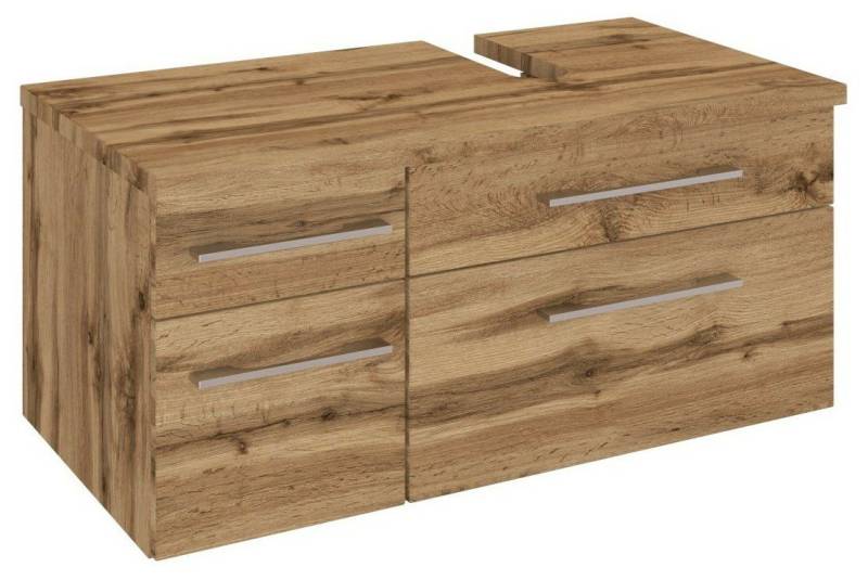 HELD MÖBEL Unterschrank Unterbeckenschrank Davos 90 cm (rechts) Wotaneiche/Wotaneiche von HELD MÖBEL