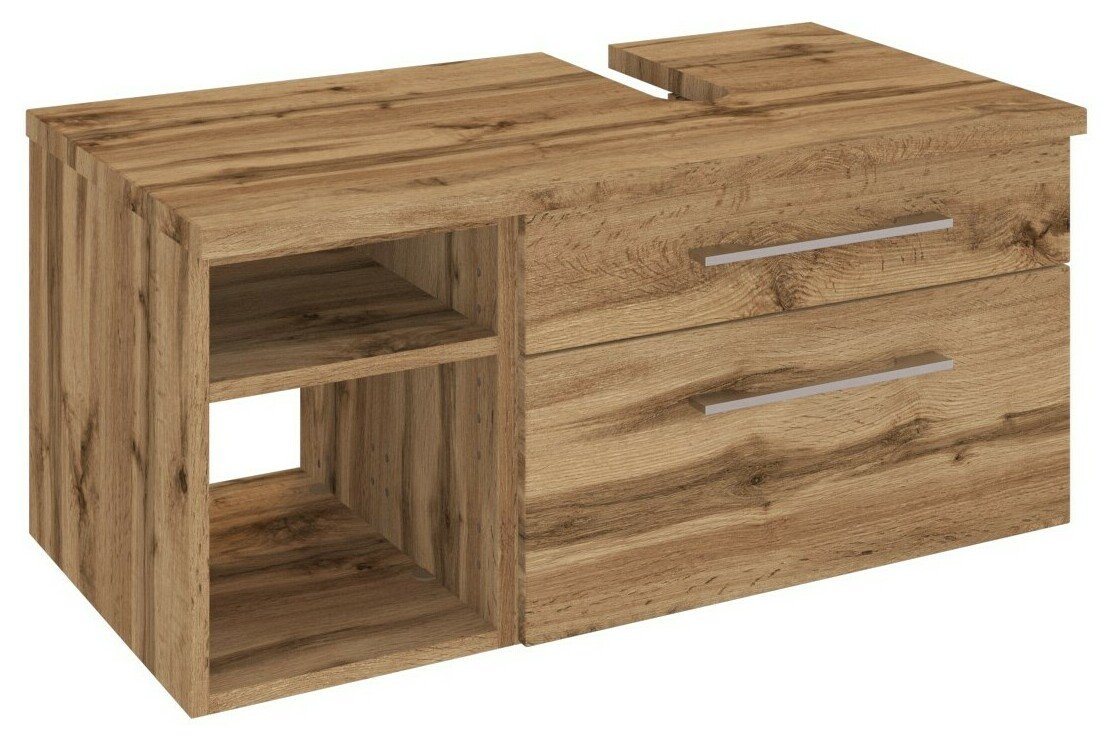 HELD MÖBEL Unterschrank Unterbeckenschrank Davos 90 cm (rechts) Wotaneiche/Wotaneiche von HELD MÖBEL