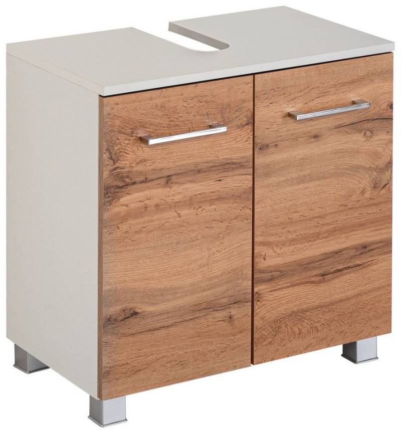 HELD MÖBEL Unterschrank Unterbeckenschrank Paris 60 cm weiß/Wotaneiche von HELD MÖBEL
