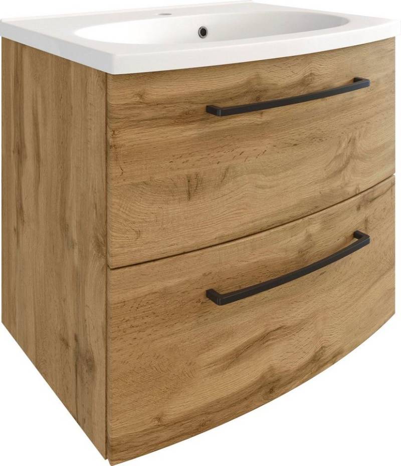 HELD MÖBEL Waschbeckenschrank Chicago Badmöbel, Waschtisch mit Mineralgussbecken, Breite 60 cm, Softclose von HELD MÖBEL