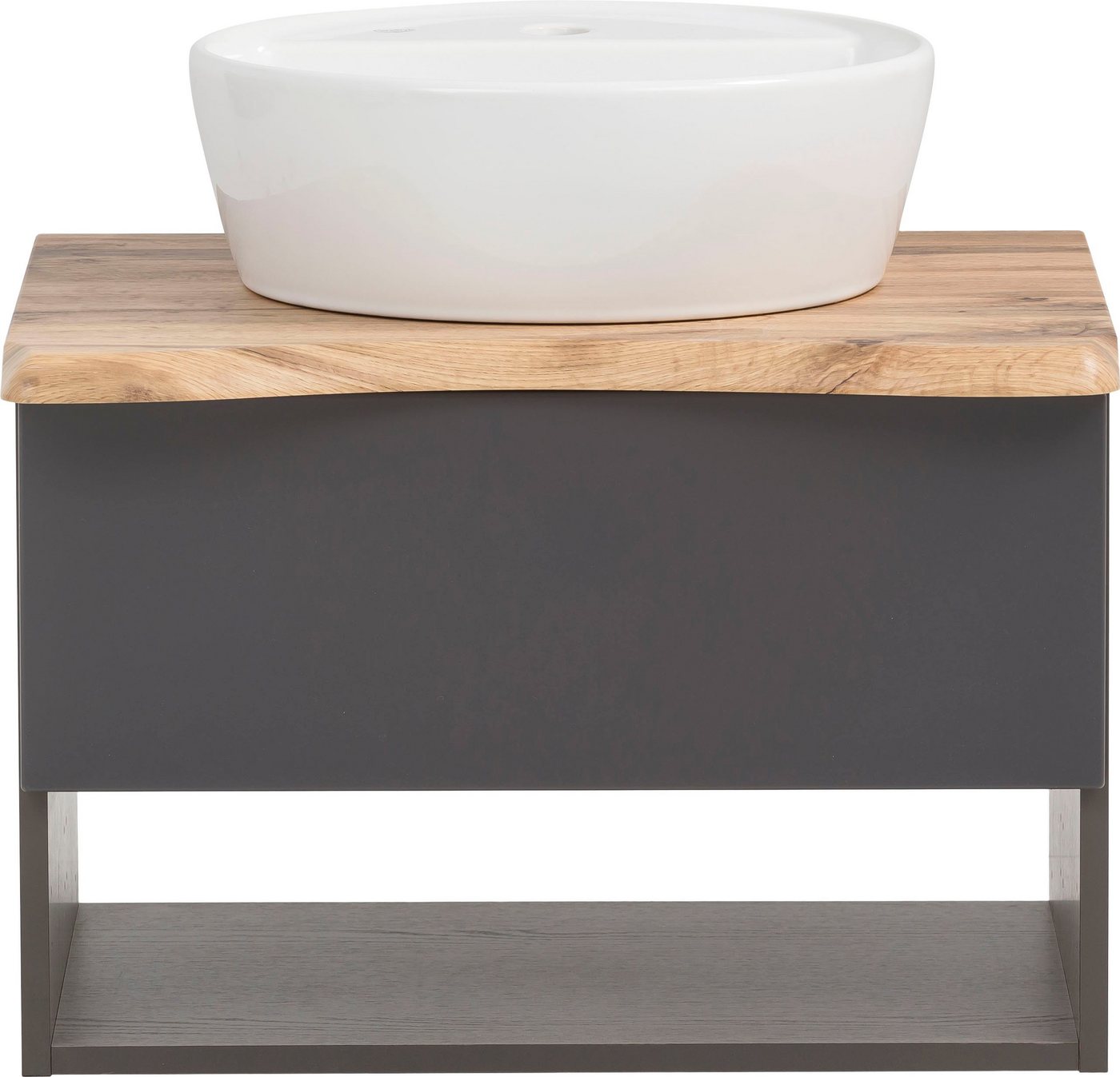 welltime Waschbeckenschrank Stubach Abdeckplatte mit Baumkante welltime Waschbeckenschrank Stubach Abdeckplatte mit Baumkante von welltime