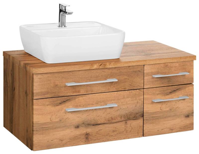 welltime Waschbeckenunterschrank Davos Badmöbel, Waschtisch inkl. Waschbecken, Breite 90 cm von welltime