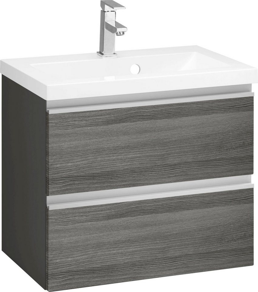 welltime Waschbeckenunterschrank Ohio Badmöbel, Waschtisch inkl. Waschbecken, Breite 60 cm von welltime