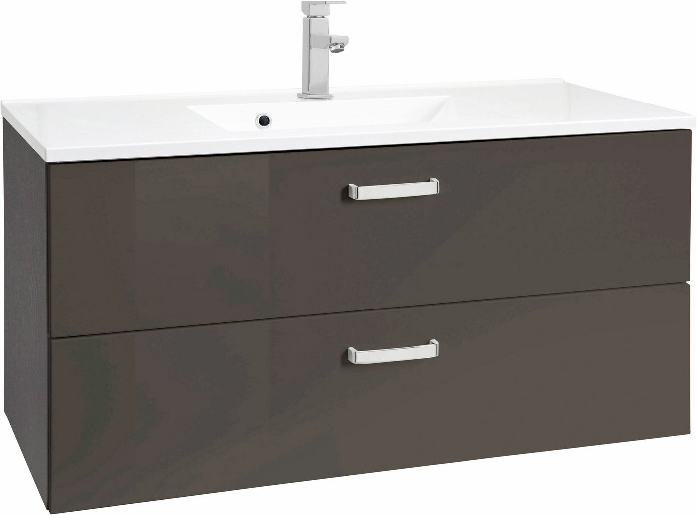 welltime Waschbeckenunterschrank Ravenna Badmöbel Waschtisch inkl. Waschbecken, Breite 100 cm, Soft-Close welltime Waschbeckenunterschrank Ravenna Badmöbel Waschtisch inkl. Waschbecken, Breite 100 cm, Soft-Close von welltime