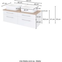 HELD MÖBEL Waschtisch »Davos«, BxHxT: 120 x 54 x 47 cm - bunt von HELD MÖBEL