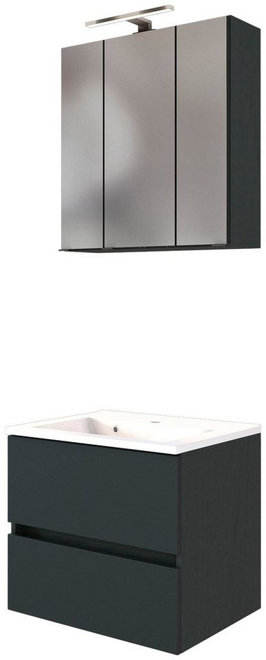 welltime Badmöbel-Set Baabe, (Set, 2-St), Breite 60 cm, Softclose-Funktion von welltime