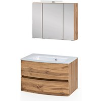 HELD MÖBEL Waschtisch-Set »KOPENHAGEN«, 4-teilig - braun HELD MÖBEL Waschtisch-Set »KOPENHAGEN«, 4-teilig - braun von HELD MÖBEL