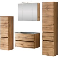 HELD MÖBEL Waschtisch-Set »KOPENHAGEN«, 7-teilig - braun von HELD MÖBEL