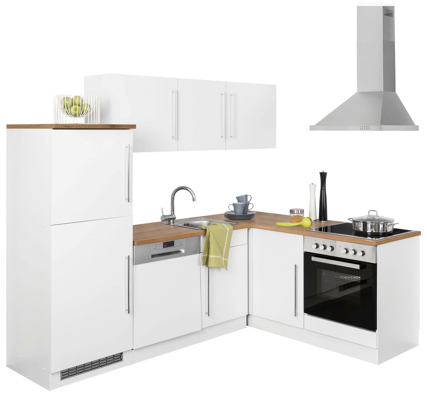Kochstation Winkelküche KS-Samos, ohne E-Geräte, Stellbreite 230 x 170 cm von Kochstation