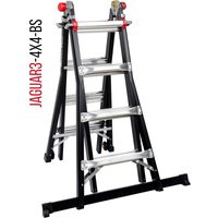 TELESKOP-GELENKLEITER JAGUAR3 4x4 HELDER PRO MIT STABILISIERUNGSSTANGE - JAG3-4x4BS von HELDER PRO