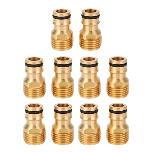 HELEVIA 10pcs Dishmasher Wasserhahnadapter, Snap Connection Messing Waschhahn Adapter für Tragbare Waschmaschine von HELEVIA