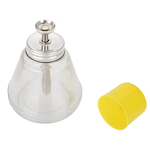 HELEVIA 180 Ml Nail Art Pumpspender Leere Flasche Flüssigkeitsbehälter Glas Alkohol Pressflasche von HELEVIA