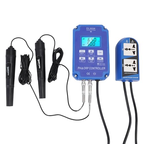 HELEVIA 2 In 1 WiFi Digitaler PH -ORP -Controller mit Remote App LCD Backit Beleuchtet PH ORP -Messungen Controller für Wasserqualitätstests (EU -Stecker 230 V) von HELEVIA