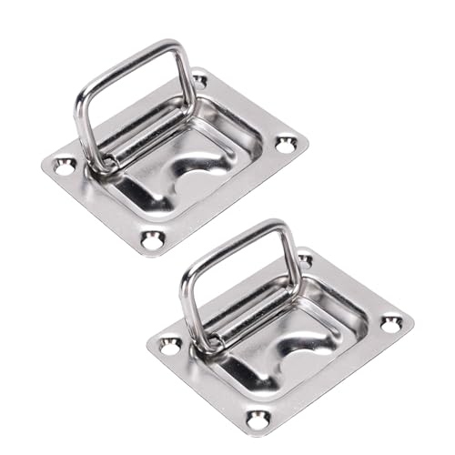 HELEVIA 2 PCs Eingebrauchtes Schlupfgriff Griff 316 Edelstahl Flush Montend Ring Ring Griff für Boote Yachten 2.98x2.24x0.31in HELEVIA 2 PCs Eingebrauchtes Schlupfgriff Griff 316 Edelstahl Flush Montend Ring Ring Griff für Boote Yachten 2.98x2.24x0.31in von HELEVIA