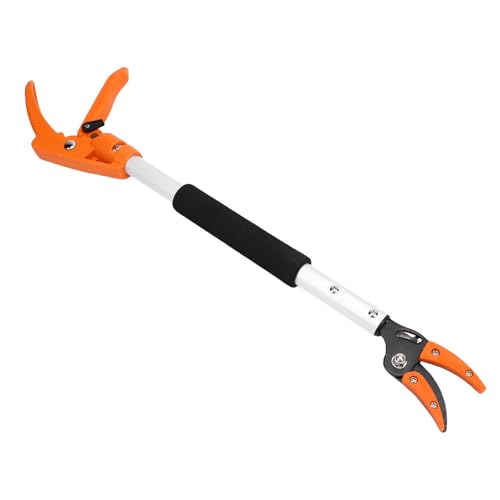 HELEVIA 2ft Obstpicker, Schere Professioneller Obstpicker -Pruner mit Gemahlenem Kohlenstoffstahlschneider für Persimmon Gurkentraubenpfirsich von HELEVIA
