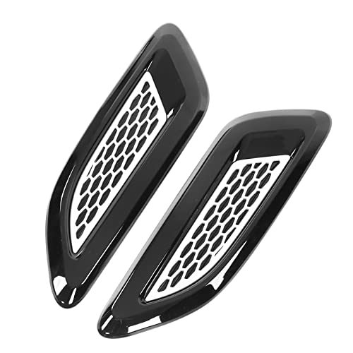 HELEVIA 2pcs Car Engine Motorhaube AIL Vent Outlet Tric Dekorationsabdeckung Ersatz für GR Supra A90 2019-2022 (Schwarz -Silber -Doppelfarbe) von HELEVIA