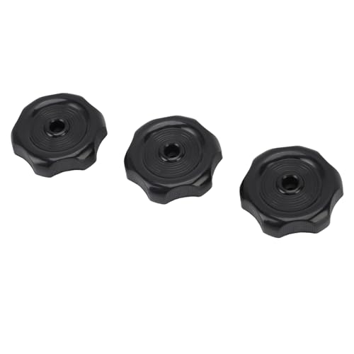 HELEVIA 3 PCs RV -Fenster und Entlüftungsknopf mit Schraubendreher Langlebiger Fensterverriegelungsknopf für Wohnmobile (Schwarz) von HELEVIA