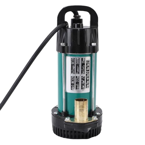 HELEVIA 300 -W -Tauchpumpe, 4 M³/h Durchflussrate 22 M Heben Elektrische Wasserpumpen mit 2,5 M Bürstenlosen Kupfermotor, für Landwirtschaftliche, Teiche, Industrielle Verwendung (DC12V) von HELEVIA