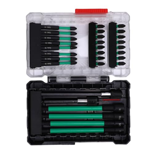 HELEVIA 30pcs Impact ScreverDriver Bit Set, S2 Impact Treiber Bit Set mit Verlängerungsbalken -Adapter -Kit für Industrielle Anwendungen HELEVIA 30pcs Impact ScreverDriver Bit Set, S2 Impact Treiber Bit Set mit Verlängerungsbalken -Adapter -Kit für Industrielle Anwendungen von HELEVIA