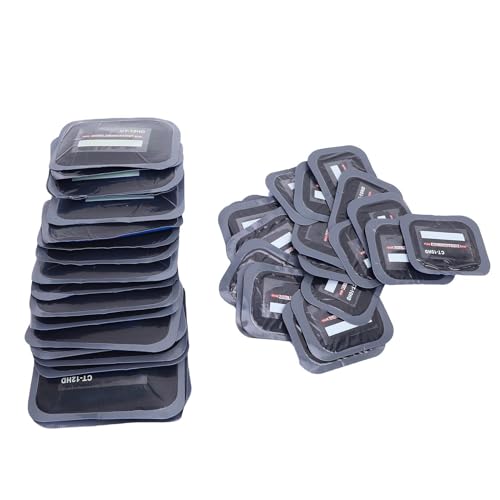 HELEVIA 40 Stücke Reifenflecken 2,56 X 3,15 Zoll 3,15 X 4,7 Zoll Radial Reifenflecken Punktionsreparaturflecken Kit für Traktorenanhänger ATV UTV von HELEVIA