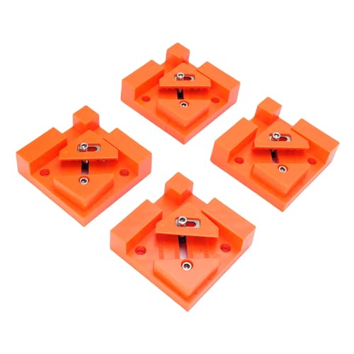 HELEVIA 4pcs Holzbearbeitungsbox -Klemmen Quadrate 90 Grad Rechtwinkelverstellbarer Edelstahl -Eckschaltwerkzeug Orange HELEVIA 4pcs Holzbearbeitungsbox -Klemmen Quadrate 90 Grad Rechtwinkelverstellbarer Edelstahl -Eckschaltwerkzeug Orange von HELEVIA