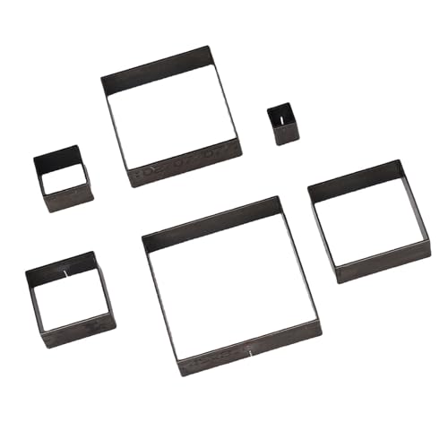 HELEVIA 6 Stcs Quadratische Lederstempel 5mm 10 Mm 15 Mm 20 Mm 25 Mm 30 Mm Seitlänge Legierung Stahl Leder Schnittstempel Set Set HELEVIA 6 Stcs Quadratische Lederstempel 5mm 10 Mm 15 Mm 20 Mm 25 Mm 30 Mm Seitlänge Legierung Stahl Leder Schnittstempel Set Set von HELEVIA