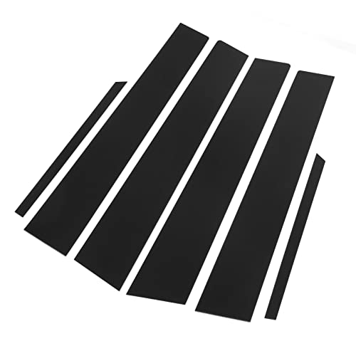 HELEVIA 6pcs Auto Seitentür Fensterabdeckung, Aufstufung der Säule Pfeiler Aufkleber Hochglänzende Schwarze Fensterformung für Auto, PC -Film mit, Einfache (Ersatz für 2009-2013) von HELEVIA