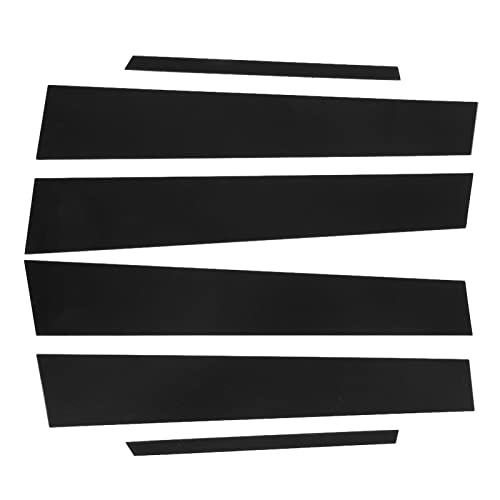 HELEVIA 6pcs Auto Seitentür Fensterabdeckung, Aufstufung der Säule Pfeiler Aufkleber Hochglänzende Schwarze Fensterformung für Auto, PC -Film mit, Einfache (Ersatz für 2014-2018) von HELEVIA