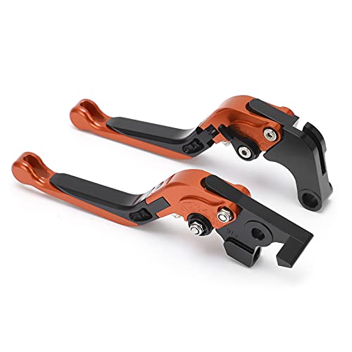 HELEVIA Aluminiumlegierung Motorradbremskupplungs -Kontrollhebel Ersatz mit Hoher Langlebigkeit für Tenere 700 2019-2021 und MT -10/FZ -10 16-2021 (Orange) von HELEVIA