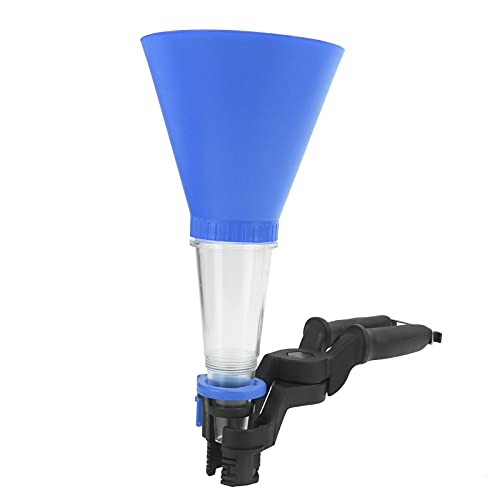HELEVIA Antistatische Antikorrosion ABS -Motoröl -Trichterkit mit Einstellbarem Stecker, Keine Handunterstützung für die Universelle Automobilfüllung (Blau) von HELEVIA