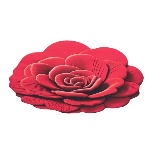 HELEVIA Blumenplüschdiatomeenbodenmatte, 3D Realistisches Muster Anti -Schlupf -Absorptionsmatte Bequeme Decke für Schlafzimmer (02) von HELEVIA