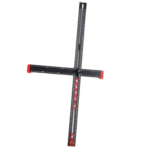 HELEVIA Bohrpositionierungsherrscher 90 Cm Einstellbarer T -Quadrat -Multi -Winkel -Markierungsmarkierungsmarker mit 2 Blasenpegeln 6 Schieberegler von HELEVIA