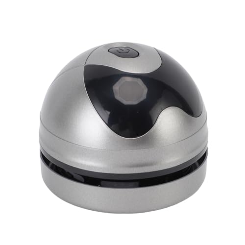HELEVIA Desktop -Staubsauger, Leistungsstarke Kompakte USB -wiederaufladbare Graue Tischstaub Kehrmaschine, 360 ° Luftstrom, 500 -mAh -Akku, Geringes Geräusch für Haustierhaardrüsen von HELEVIA