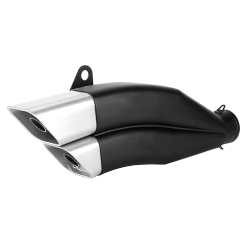 HELEVIA Doppelauspuffauto Auspuff mit Eingebauter Abnehmbarer Doppelschalldämpfer, 51 Mm Edelstahl-Motorradrohr für die Universelle Modifikation HELEVIA Doppelauspuffauto Auspuff mit Eingebauter Abnehmbarer Doppelschalldämpfer, 51 Mm Edelstahl-Motorradrohr für die Universelle Modifikation von HELEVIA