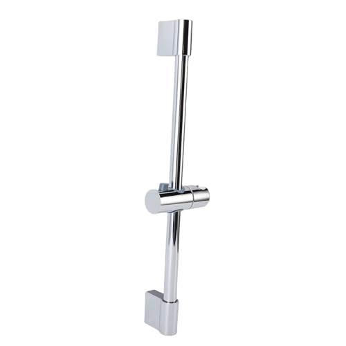 HELEVIA Duschgleitstange, Runde Handbrausengleitstange aus Metall mit Verstellbarem Duschkopfhalter, für Badezimmer 40 Cm (Elektropliert) von HELEVIA
