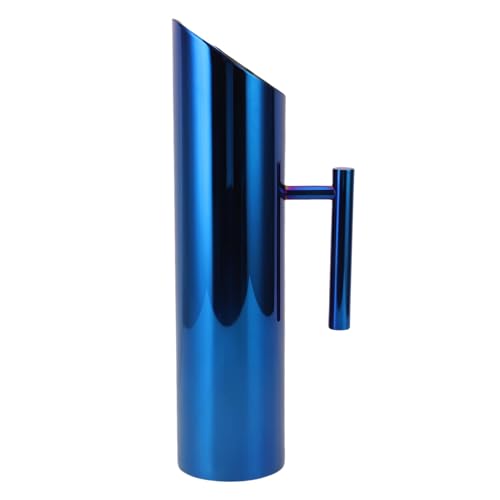 HELEVIA Edelstahl -Wasserkrug mit Eisschutz, 2 -L -Metall -Getränk -Getränkebehälter mit Griff, für Eiste und Heißer Tee -Saft -Kaffee (Blau) von HELEVIA
