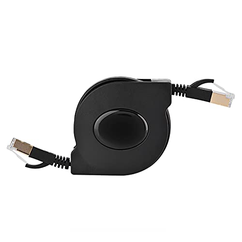 HELEVIA Einziehbares CAT7 RJ45 600 MHz Patch-geschirmtes LAN-Netzwerkkabel, Flaches Ethernet-Kabel von HELEVIA