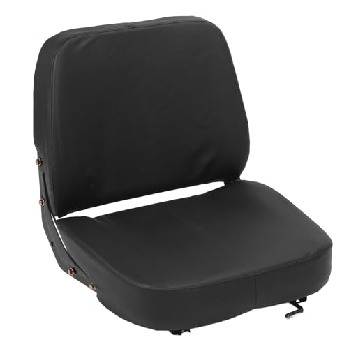 HELEVIA Gabelstaplersitz mit Doppelten Rutschenschienen, die Bequeme PVC -Leder für Dumper -Mäher -Schleuderlader TeleHandler Bagger Baggerbagger DZER Geklappt Wurden von HELEVIA