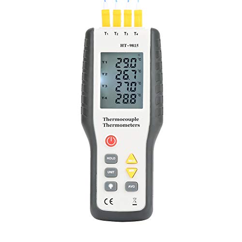 HELEVIA HT-9815 4-Kanal-K-Typ Digitales Thermoelement-Sensor-Thermometer von HELEVIA