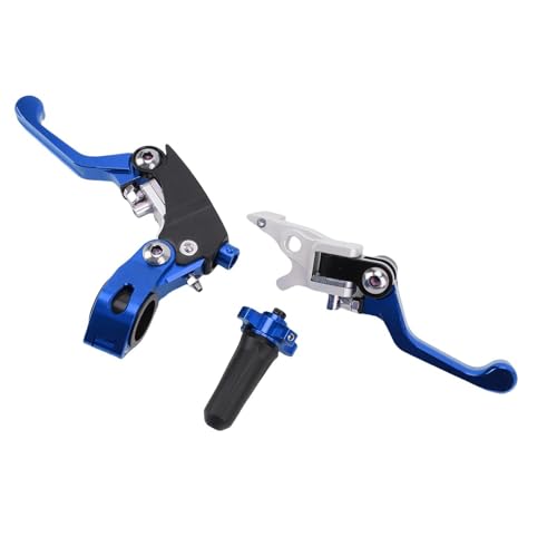 HELEVIA Klappkupplungsbremshebel Universal 21mm Motorradbremskupplung Griff Hebel Ersatz für CRF YZF CQR ATVs Dirt Bikes Mini Bikes (Blau) von HELEVIA