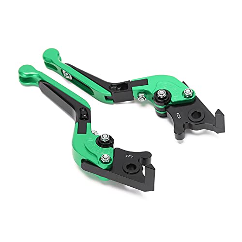 HELEVIA Korrosionsbeständige CNC-Aluminiumlegierung Motorradbremshebel, Einfache Installation durch Anodierung der Behandlung von Nmax 155 2015-2021 (Grün) von HELEVIA