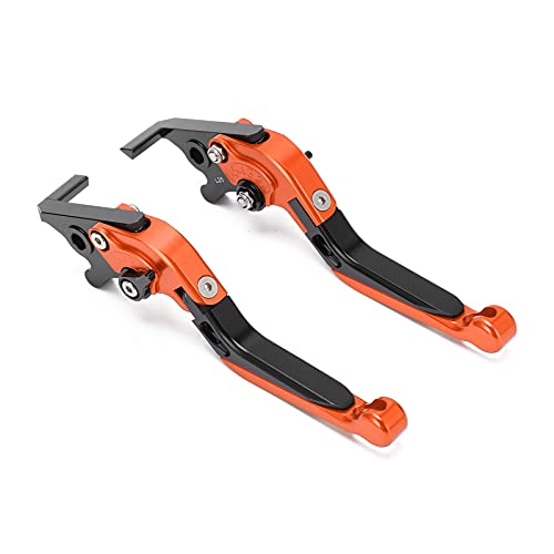 HELEVIA Korrosionsbeständige CNC-Aluminiumlegierung Motorradbremshebel, Einfache Installation durch Anodierung der Behandlung von Nmax 155 2015-2021 (Orange) von HELEVIA