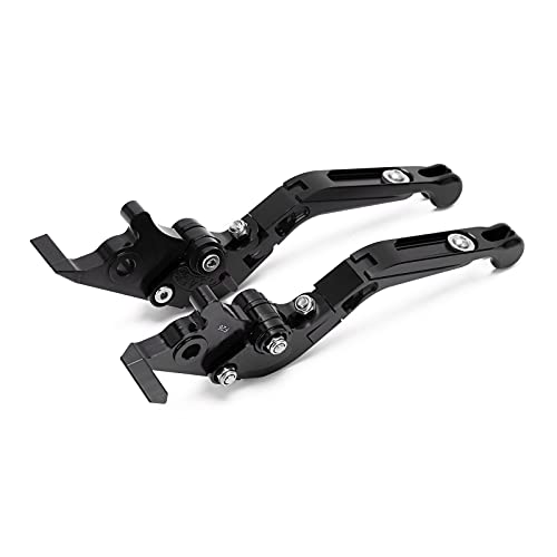 HELEVIA Korrosionsbeständige CNC-Aluminiumlegierung Motorradbremshebel, Einfache Installation durch Anodierung der Behandlung von Nmax 155 2015-2021 (Schwarz) von HELEVIA