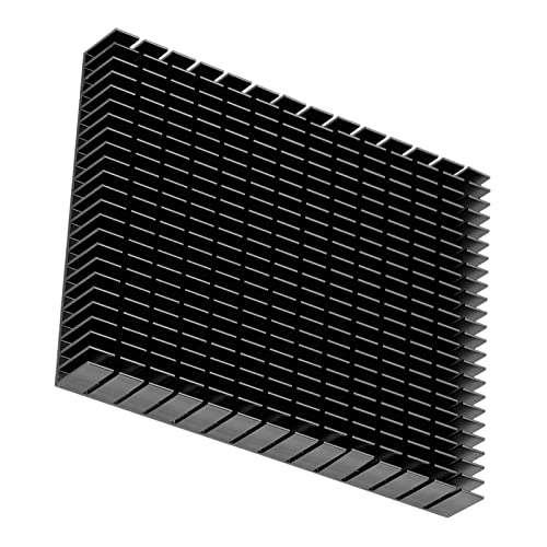HELEVIA Kühlkörper Aluminiumkühlung Kühlkühler Kühler 150x120x20mm für CPU -Verstärker -Leiterplatten -Platine (Schwarz) von HELEVIA
