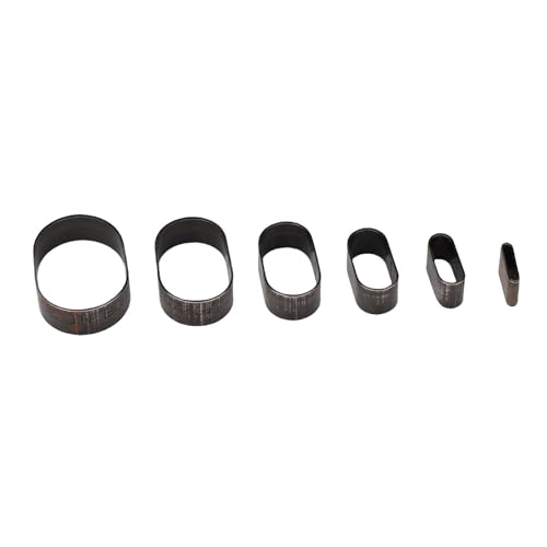 HELEVIA Lederschneider -Werkzeug -Set Oval Form 10 Mm 13 Mm 16 Mm 19 Mm 22 Mm 25 Mm Durchmesser Leder Holloy Loch Puncher Stirbt für Handverkehrsaufgaben von HELEVIA