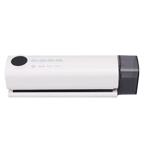 HELEVIA Mini -Vakuumversiegelung, Multifunktionale Einstellbare Temperatur Tragbare Automatische Lebensmittelversiegelung für Konservierungssnack und Lagerfutter (Beige) von HELEVIA