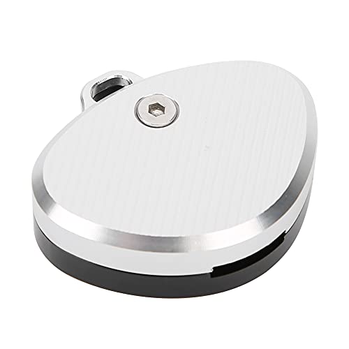 HELEVIA Motorradschlüsselabdeckung Fallschutzqualität Aluminiumlegierung Robust Langlebig Feine Verarbeitung für F650 F800GS K1300S/R S1000RR mit Rotem Blau (Silber) von HELEVIA