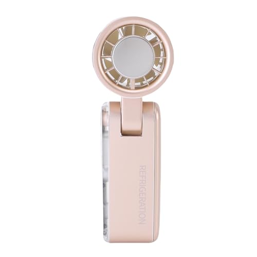 HELEVIA Persönlicher Eiskühlungslüfter, Hochgeschwindigkeits -USB -wiederaufladbarer Ruhiger Faltbarer Handheld -Schreibtischventilator für Schlafzimmer Im Innenbereich Im Freien von HELEVIA